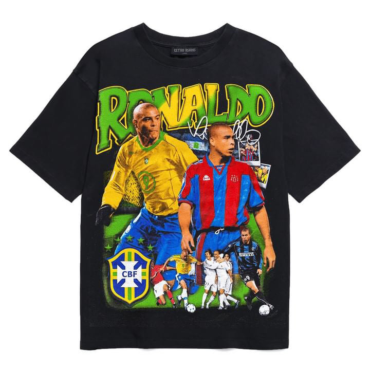 Marino Morwood Ronaldo "R9" Tee Black by Marino Morwood in Clothing. Available at KershKicks for £60.00. A must-have for fans of Marino Morwood looking to elevate their style with this T-Shirt.