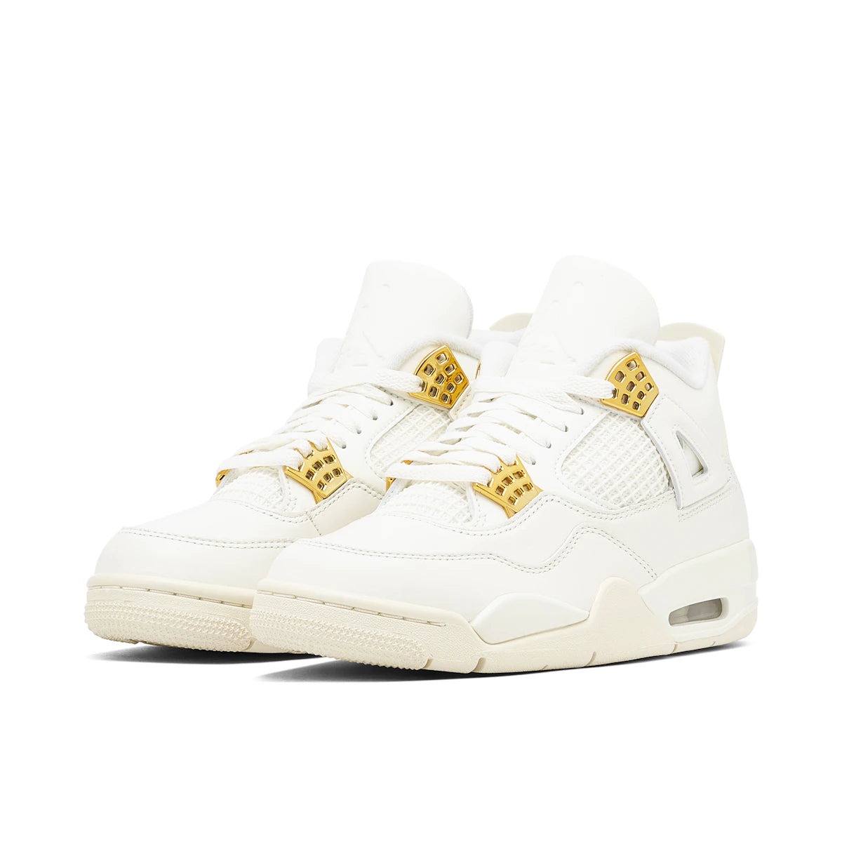 Jordan 4 Retro Metallic Gold (Women's) by Jordan's in Shoes. Available at KershKicks for £285.00. A must-have for fans of Jordan's looking to elevate their style with this Shoes.