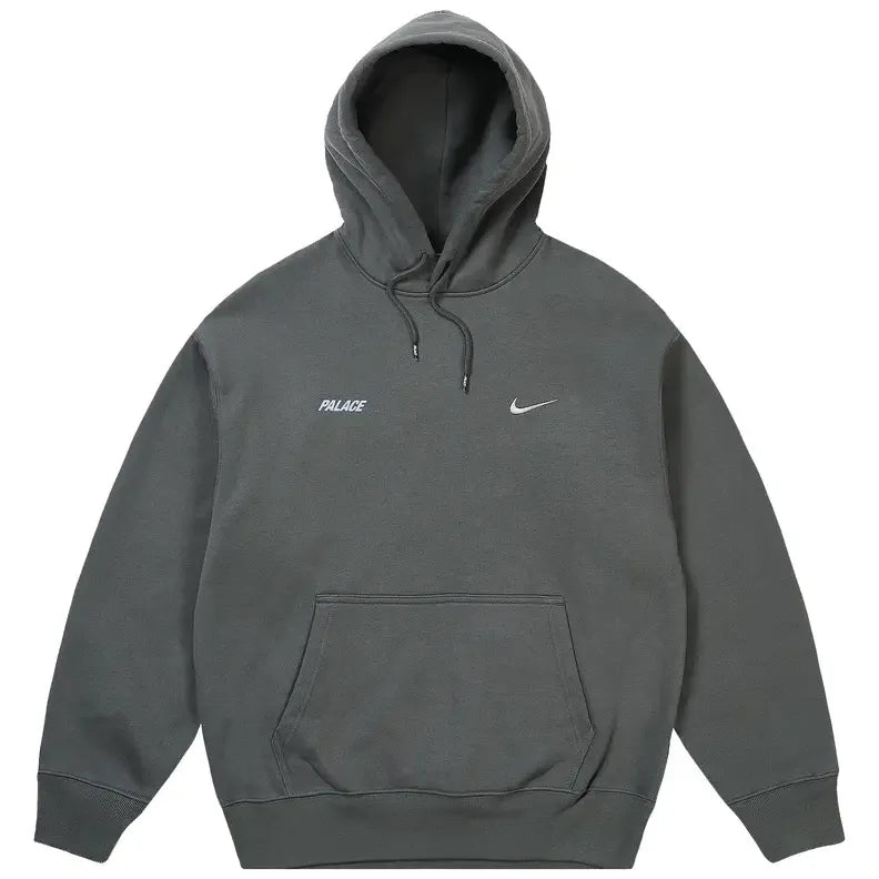 Palace Nike Font Swoosh Hoodie Charcoal