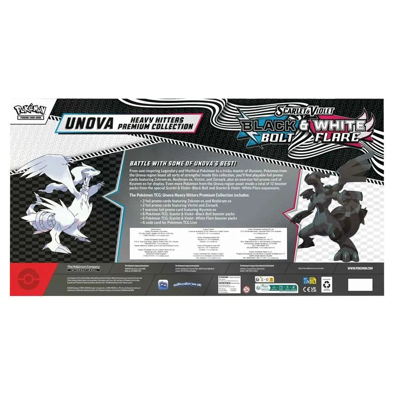 2025 Pokémon Scarlet & Violet Black Bolt & White Flare Unova Heavy Hitters Premium Collection (Costco Exclusive)
