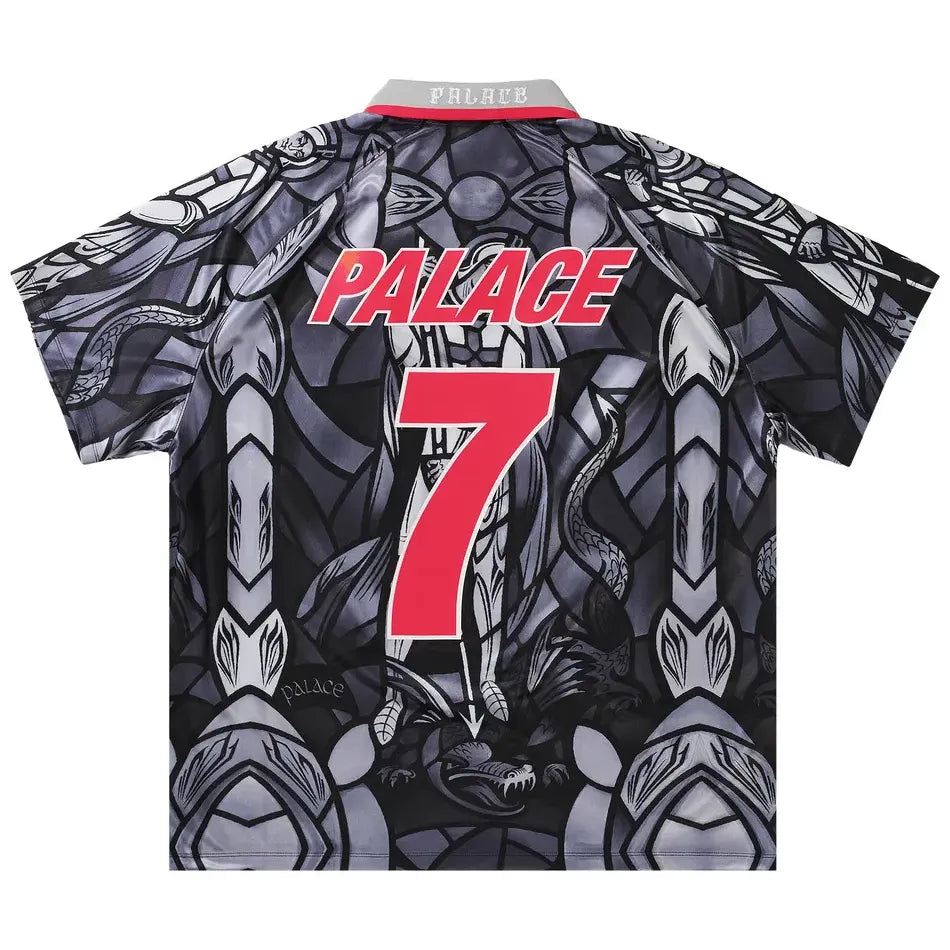 Palace x Nike England Dri-FIT Football Jersey Pewter Grey/Bright Crimson