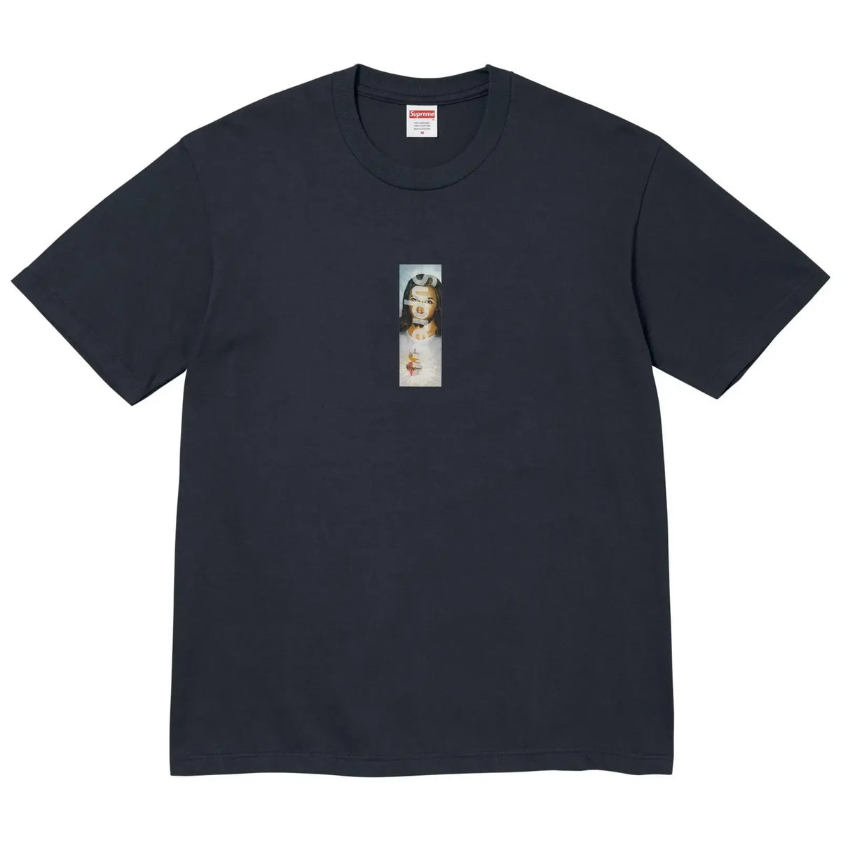Supreme Prayer Card Box Logo Tee Navy
