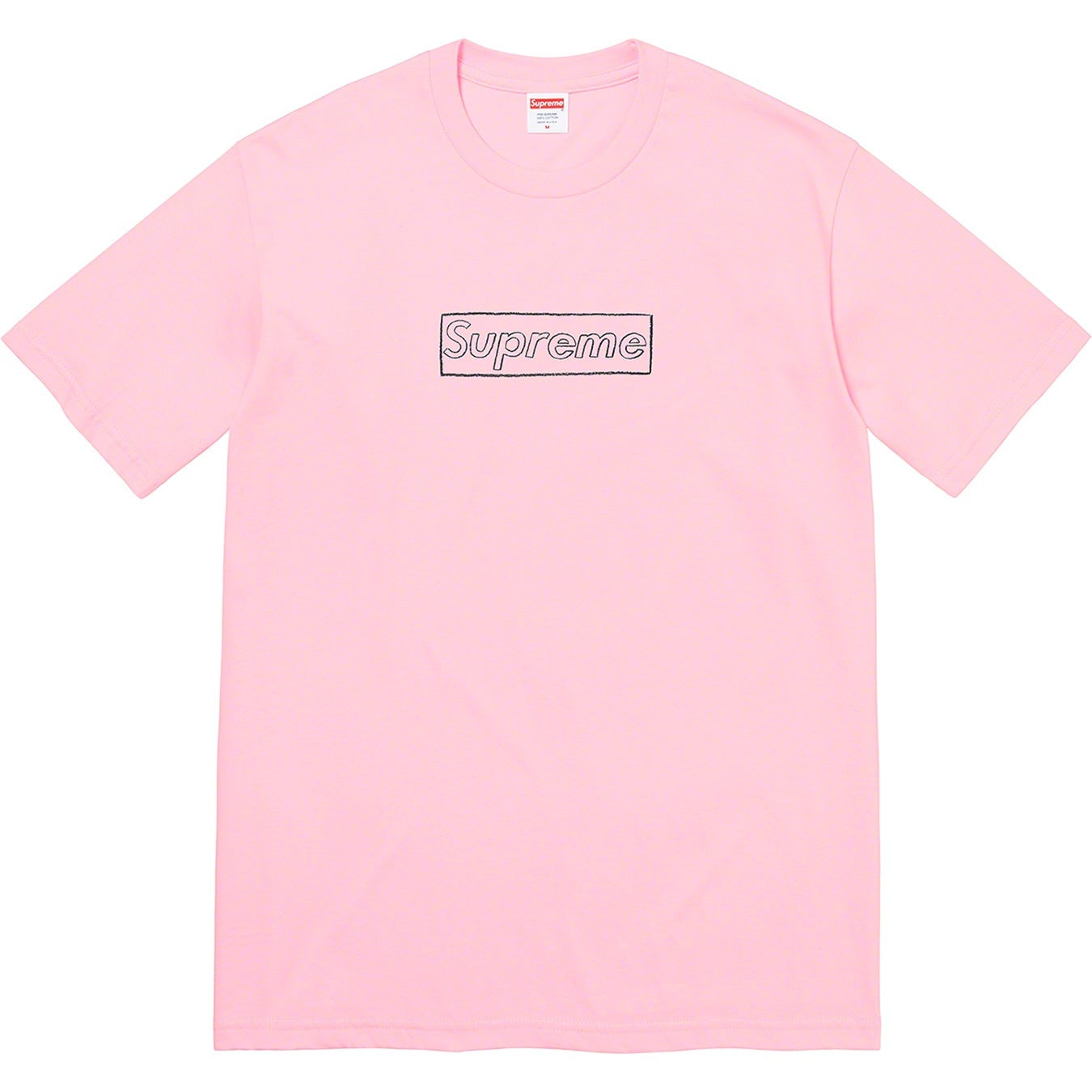 Supreme KAWS Chalk Logo Tee Light Pink