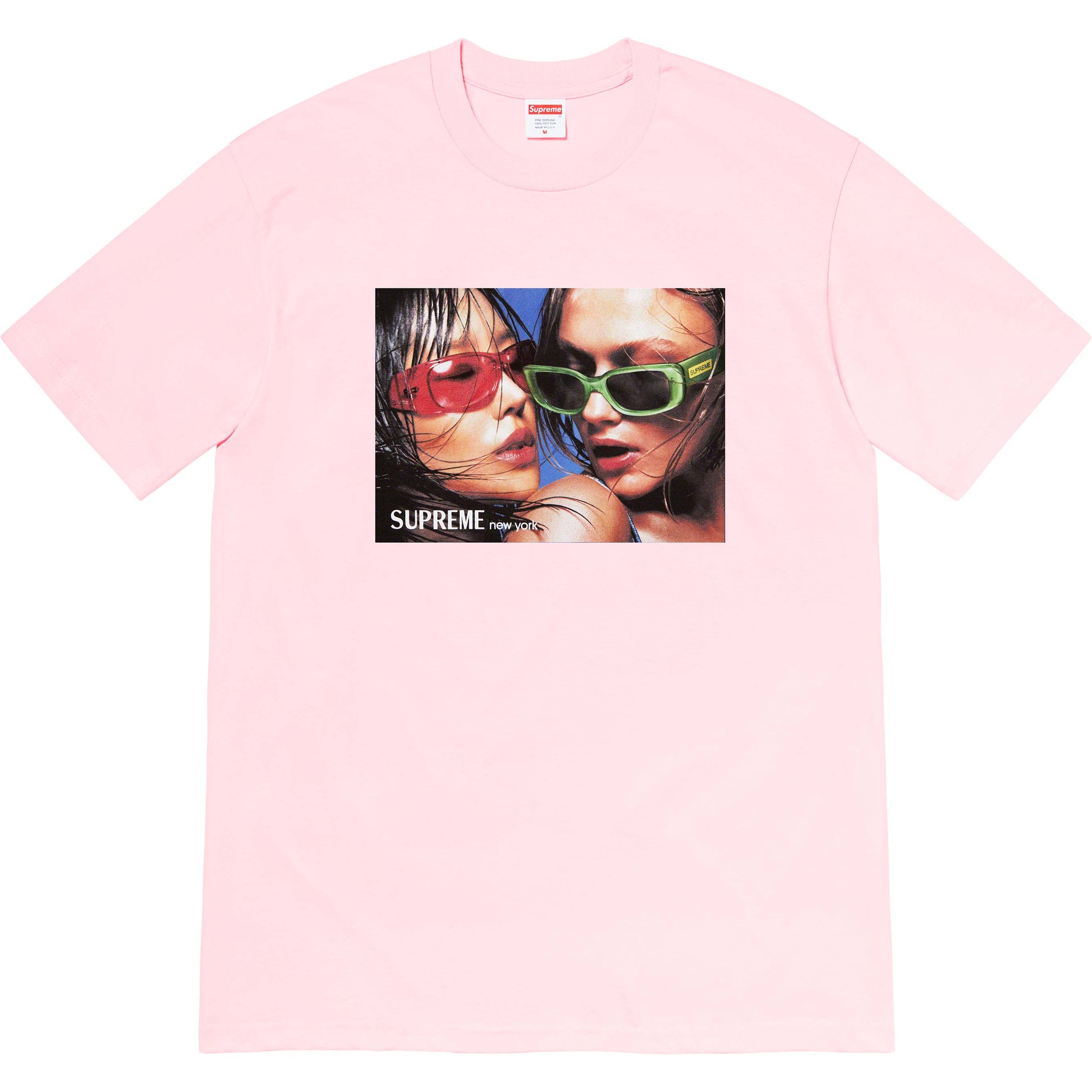 Supreme Eyewear Tee Light Pink by Supreme in . Available at KershKicks for £80.00. A must-have for fans of Supreme looking to elevate their style with this T-Shirt.