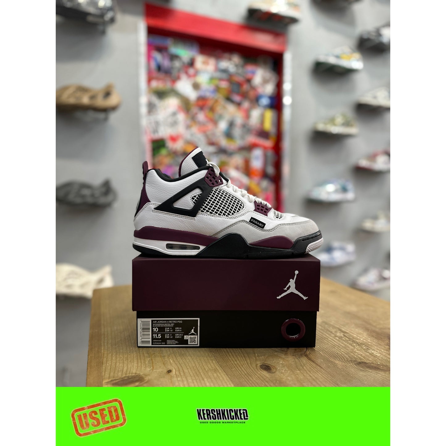 Jordan 4 Retro PSG Paris Saint-Germain UK 9