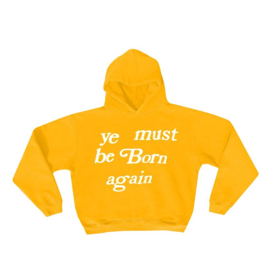 Ye Must Be Born Again Cactus Plant Flea Market Hooded Sweatshirt Yellow