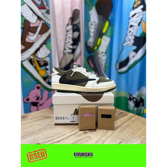 Jordan 1 Low Travis Scott Medium Olive UK 5.5