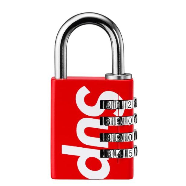 Supreme Masterlock Numeric Lock Red