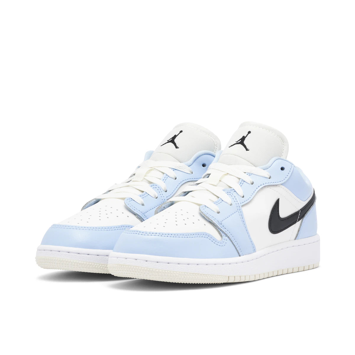 Jordan 1 Low Ice Blue Black (GS) by Jordan's in Shoes. Available at KershKicks for £110.00. A must-have for fans of Jordan's looking to elevate their style with this Shoes.