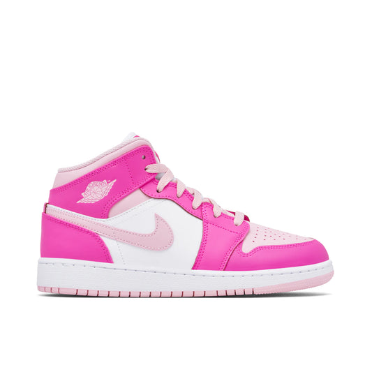 Jordan 1 Mid Fierce Pink (GS) by Jordan's in Shoes. Available at KershKicks for £145.00. A must-have for fans of Jordan's looking to elevate their style with this Shoes.