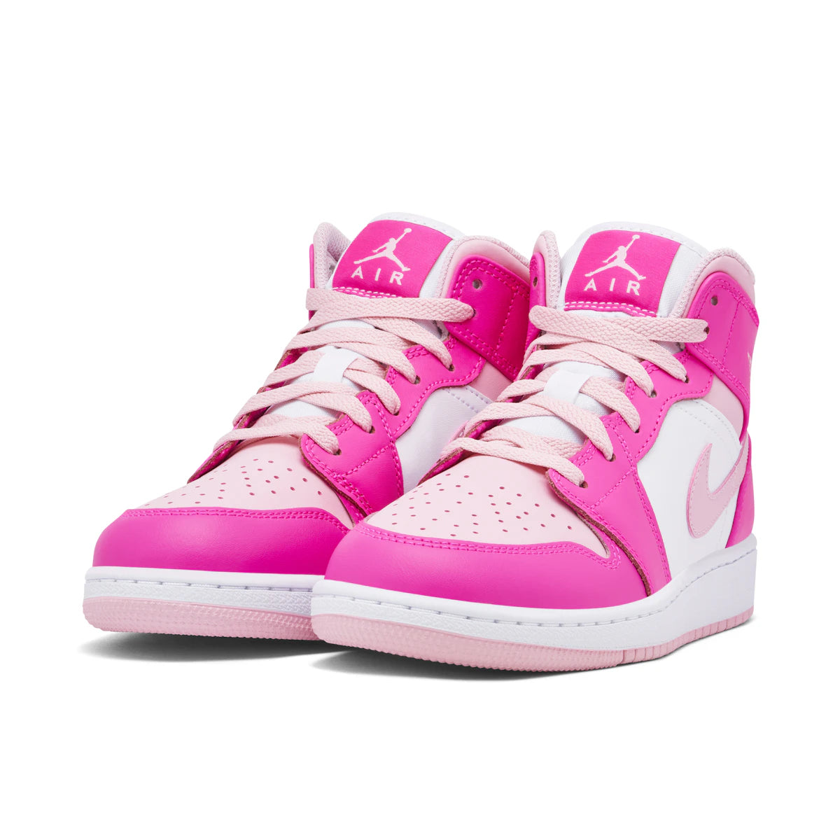 Jordan 1 Mid Fierce Pink (GS) by Jordan's in Shoes. Available at KershKicks for £145.00. A must-have for fans of Jordan's looking to elevate their style with this Shoes.