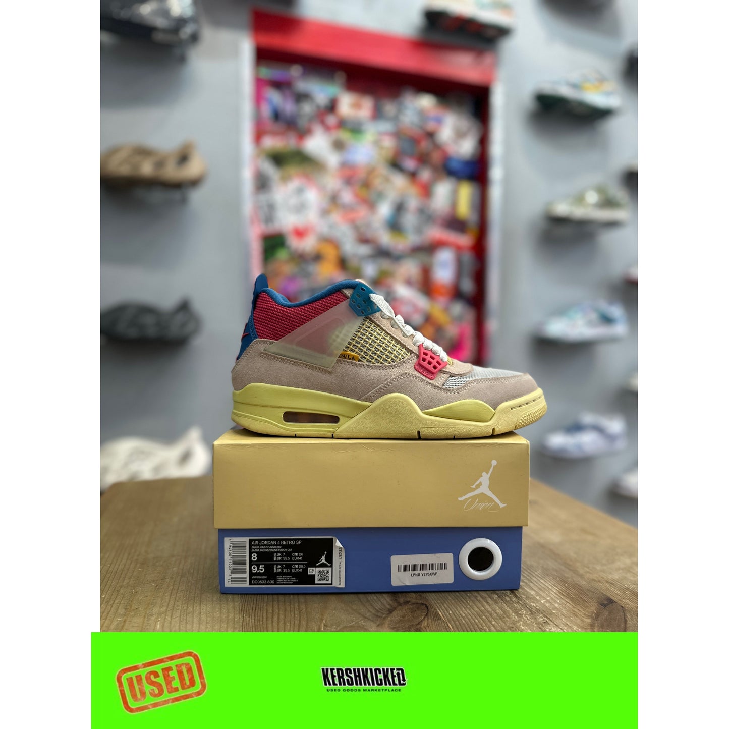 Jordan 4 Retro Union Guava Ice UK 7.