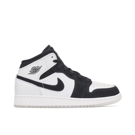 Jordan 1 Mid Diamond Shorts GS by Jordan's in Shoes. Available at KershKicks for £100.00. A must-have for fans of Jordan's looking to elevate their style with this Shoes.