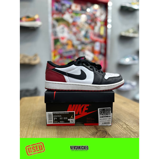 Jordan 1 Retro Low OG Black Toe (2023) UK 6.5