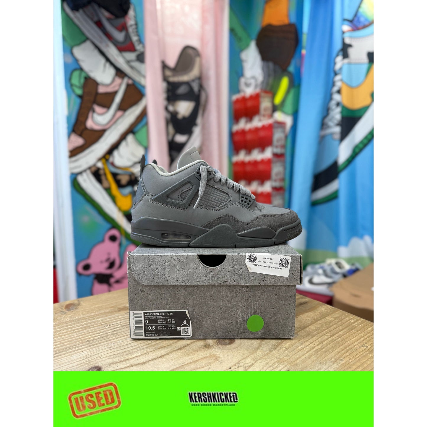 Jordan 4 Wet Cement UK8