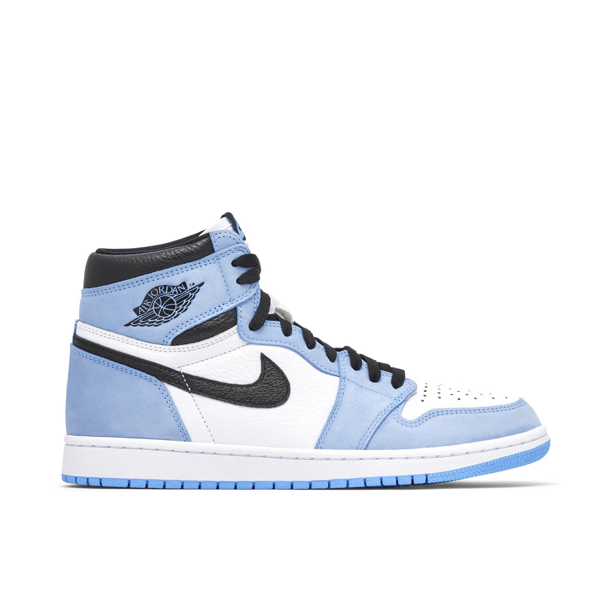 Jordan 1 Retro High University Blue by Jordan's in Shoes. Available at KershKicks for £350.00. A must-have for fans of Jordan's looking to elevate their style with this Shoes.