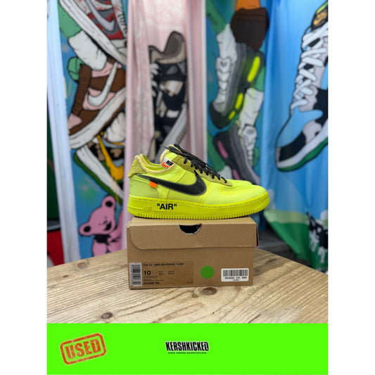 Nike Air Force 1 Low Off White Volt UK 9