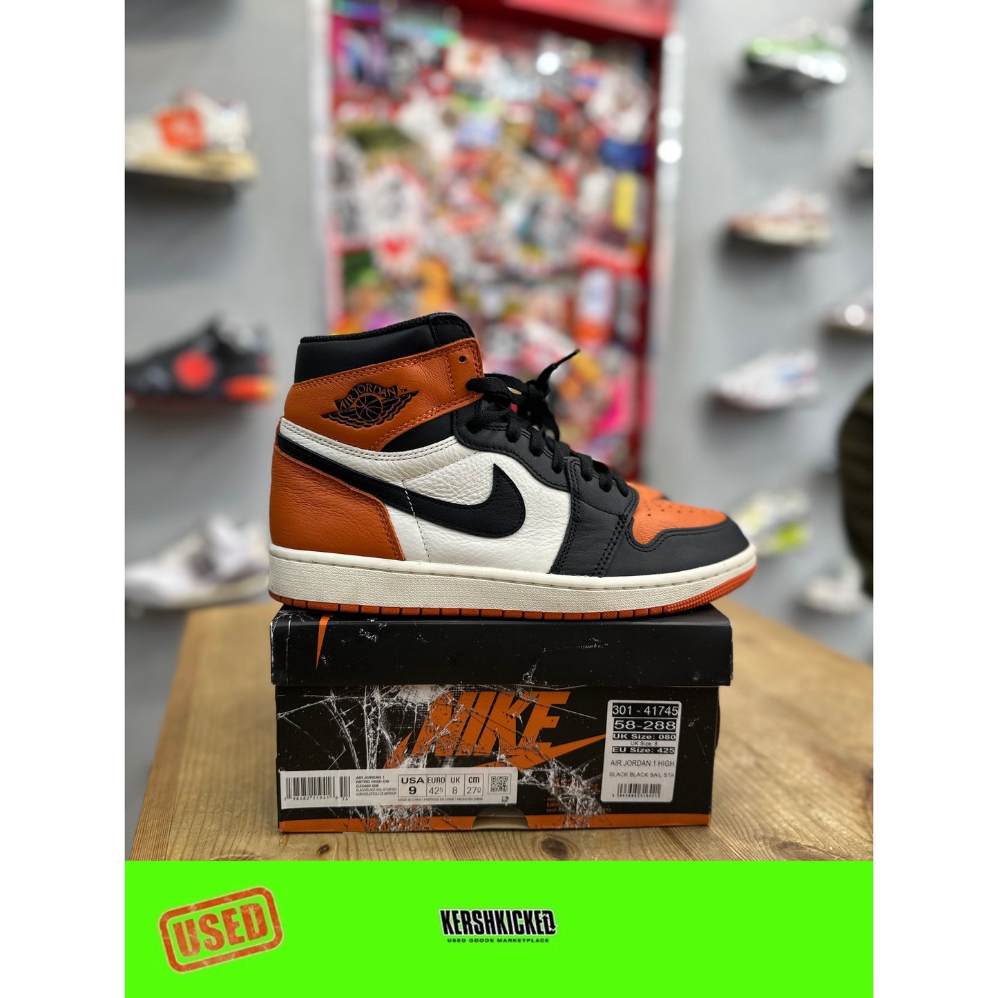 Jordan 1 Retro High OG Shattered Backboard (2025) UK 8