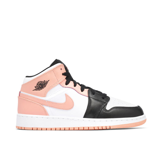 Jordan 1 Mid Crimson Tint Toe (GS) by Jordan's in Shoes. Available at KershKicks for £195.00. A must-have for fans of Jordan's looking to elevate their style with this Shoes.