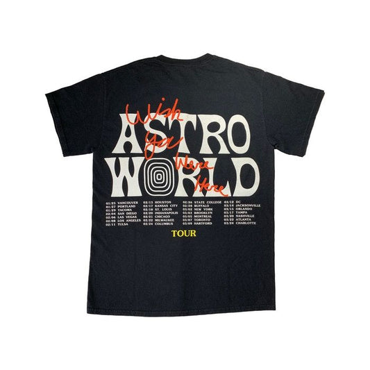 Travis Scott Astroworld Tour Wish You Were Here Tee Black