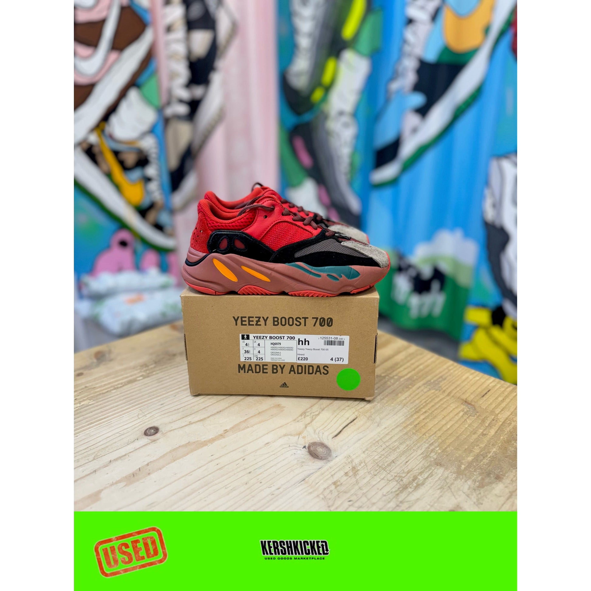 Yeezy 700 Hi Res Red UK 4 by Yeezy in Shoes. Available at KershKicks for £125.00. A must-have for fans of Yeezy looking to elevate their style with this Kershkicked.