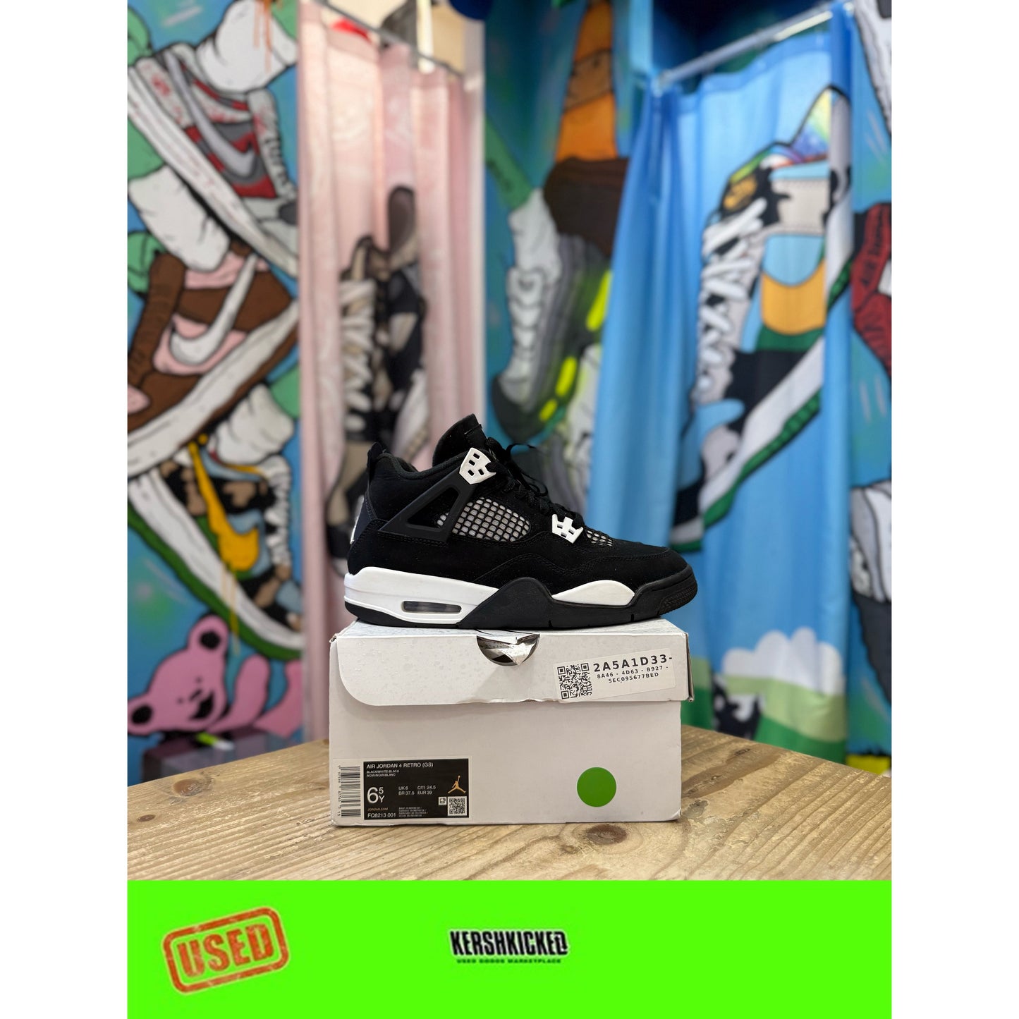 Jordan 4 White Thunder UK6
