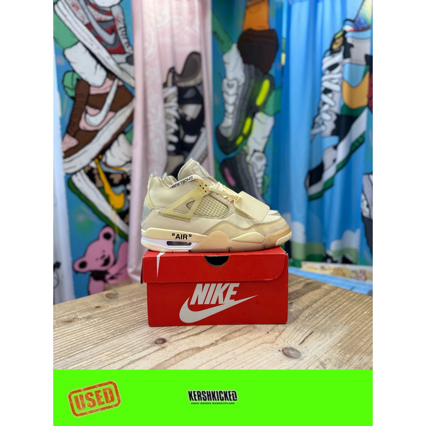 Jordan 4 Off White Sail UK 6