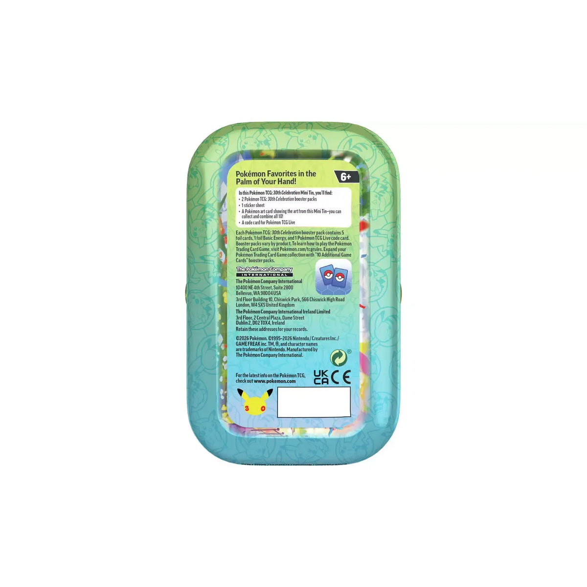 Pokémon 30th Celebration Mini Tin Lapras
