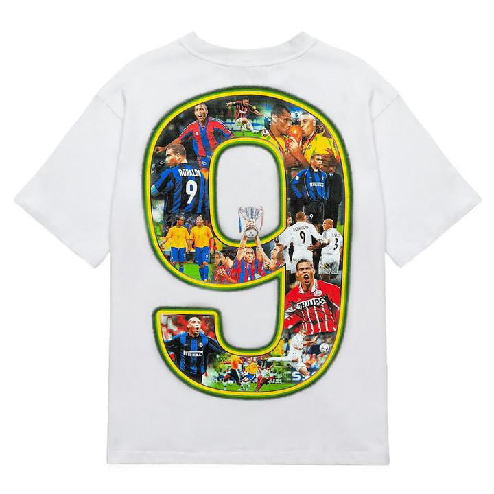 Marino Morwood Ronaldo "R9" Tee White by Marino Morwood in Uncategorized. Available at KershKicks for £60.00. A must-have for fans of Marino Morwood looking to elevate their style with this T-Shirt.