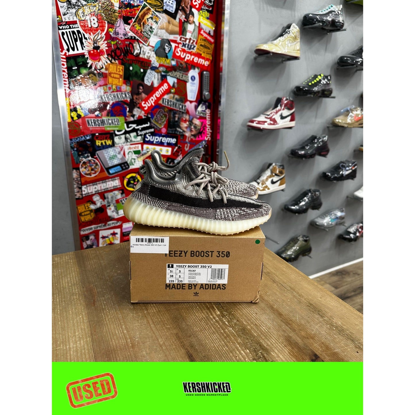 Yeezy 350 V2 Zyon UK 4.5 by Yeezy in Shoes. Available at KershKicks for £250.00. A must-have for fans of Yeezy looking to elevate their style with this Kershkicked.