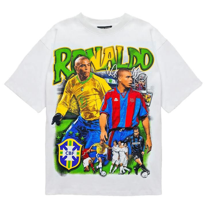 Marino Morwood Ronaldo "R9" Tee White by Marino Morwood in Uncategorized. Available at KershKicks for £60.00. A must-have for fans of Marino Morwood looking to elevate their style with this T-Shirt.