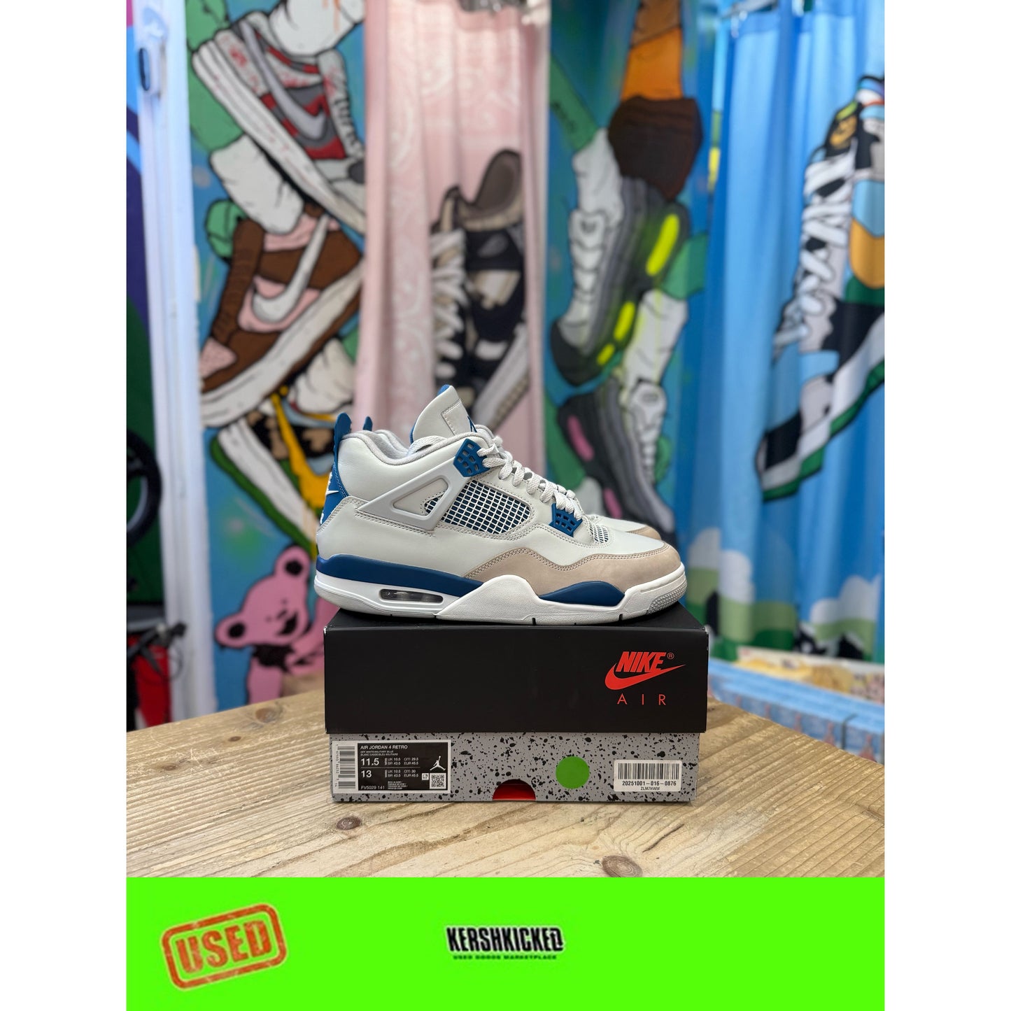 Jordan 4 Military Blue UK 10.5