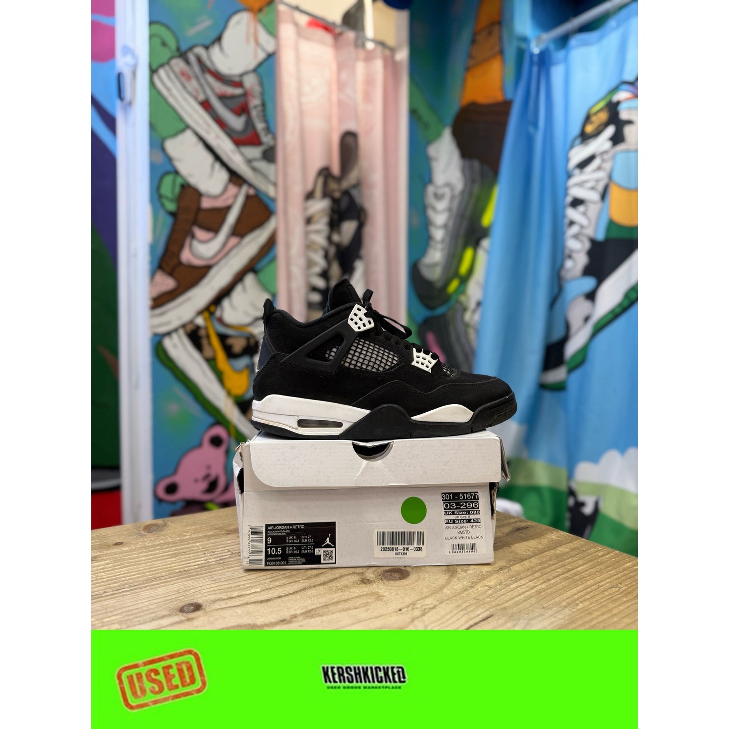Jordan 4 White Thunder UK8