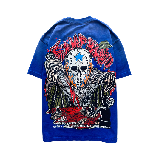 Warren Lotas Camp Blood T-Shirt - Faded Cobalt