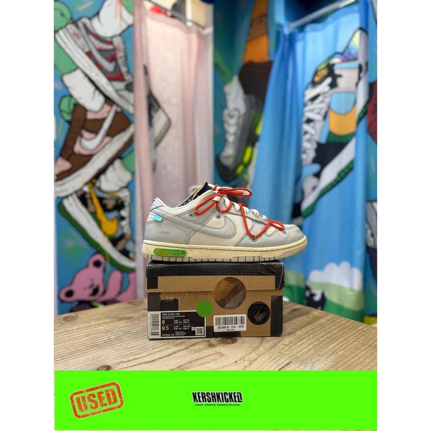 Nike Dunk Low Off White LOT 23 UK7