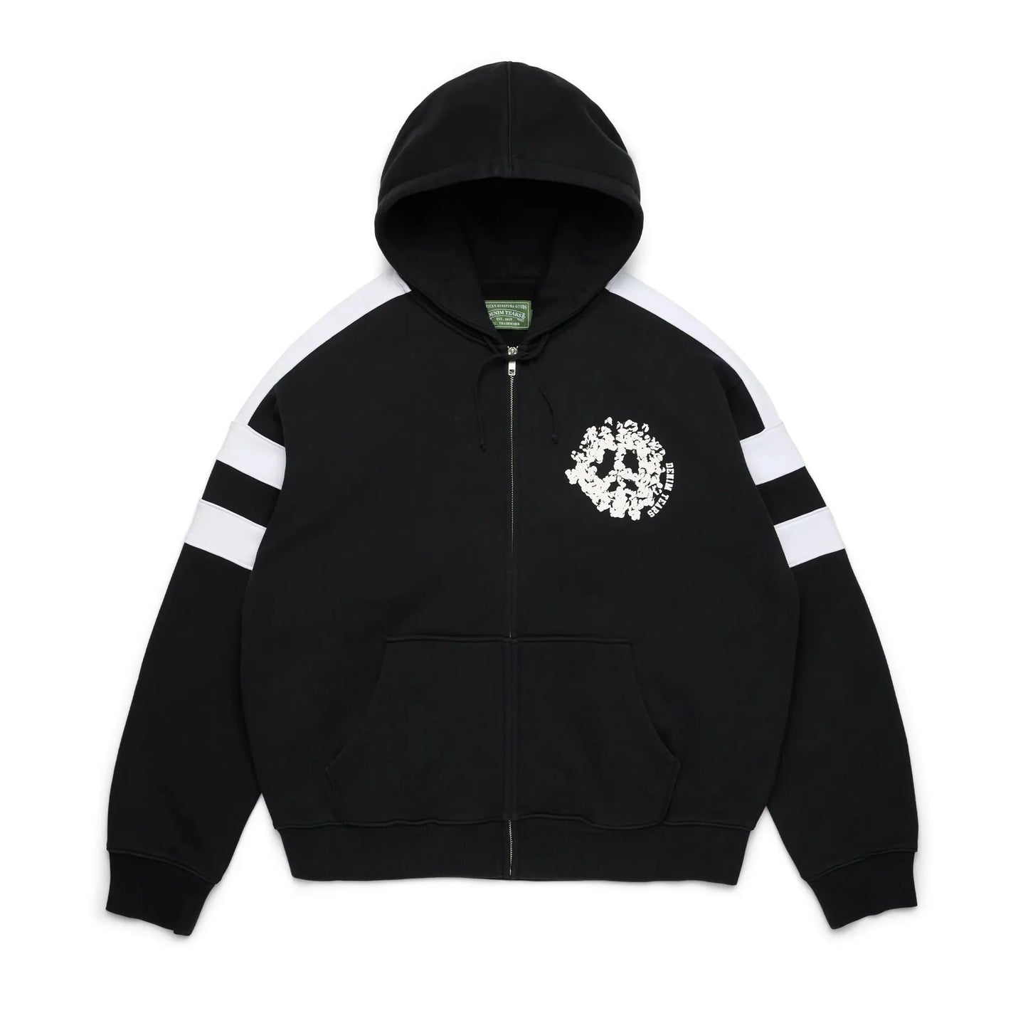 Denim Tears U Paneled Zip Hoodie Black