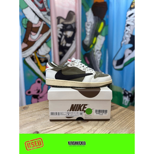 Jordan 1 Low Travis Scott Medium Olive UK 8