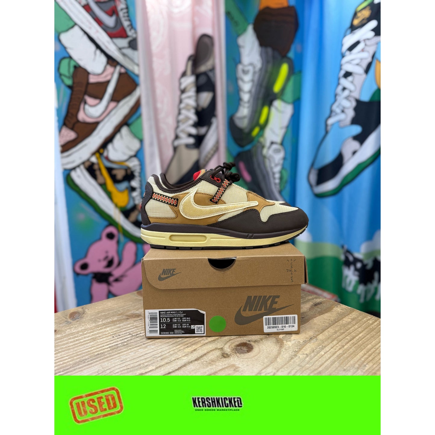 Nike Air Max 1 Travis Scott Baroque Brown UK 9.5