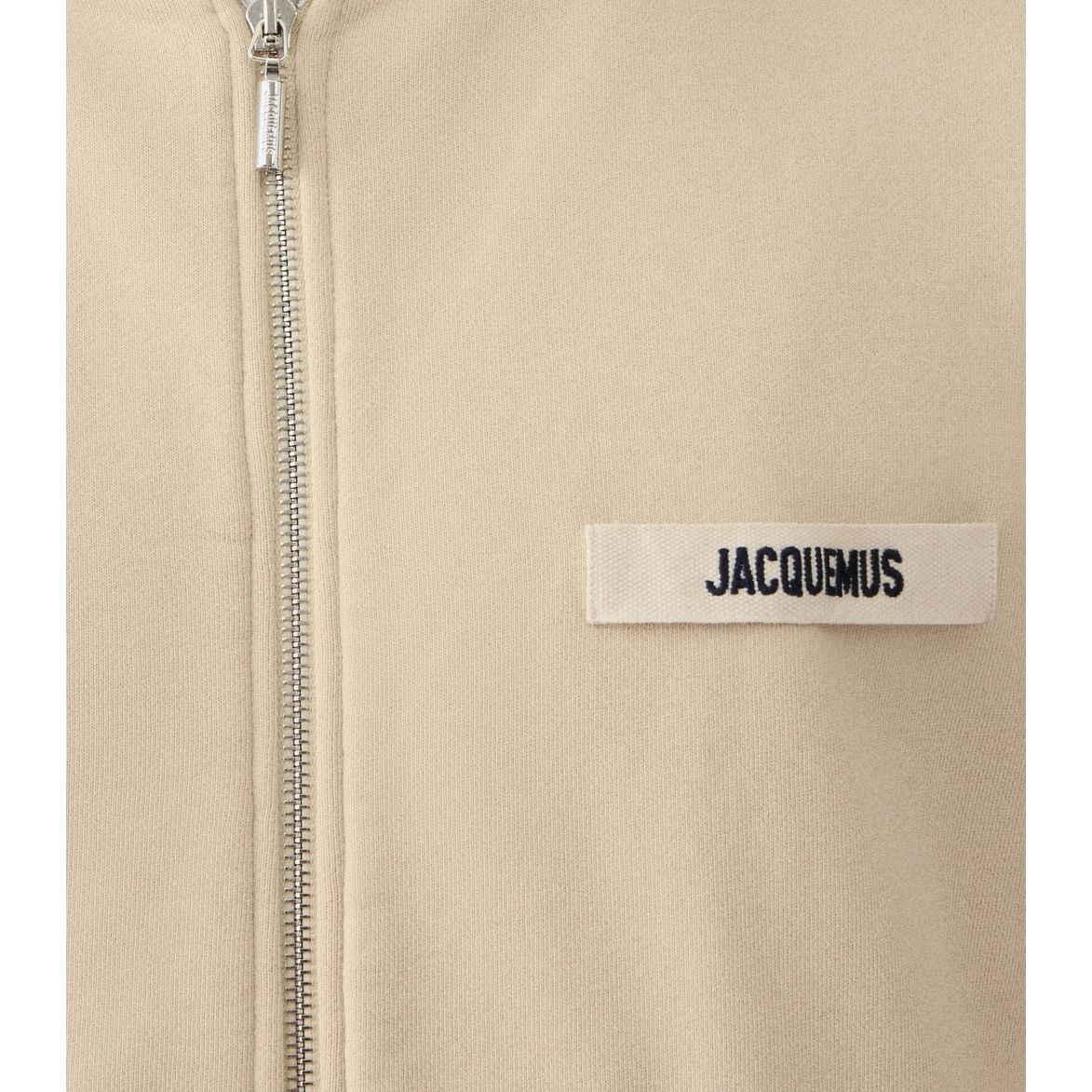 Jacquemus The Gros Grain Zipped Hoodie Beige