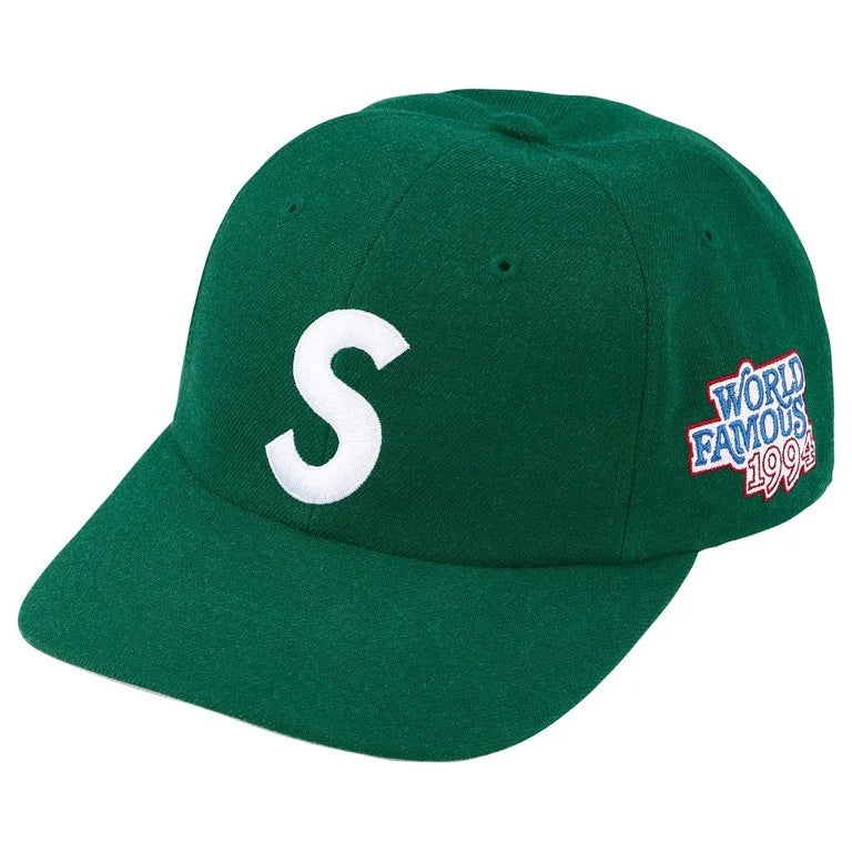 Supreme World Famous S Logo 6-Panel Hat Green | Supreme | KershKicks