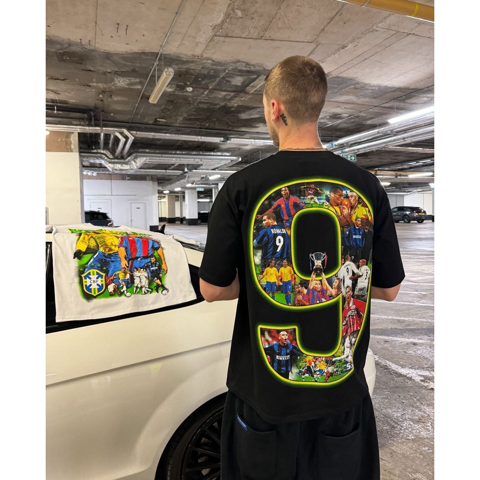 Marino Morwood Ronaldo "R9" Tee Black by Marino Morwood in Clothing. Available at KershKicks for £60.00. A must-have for fans of Marino Morwood looking to elevate their style with this T-Shirt.