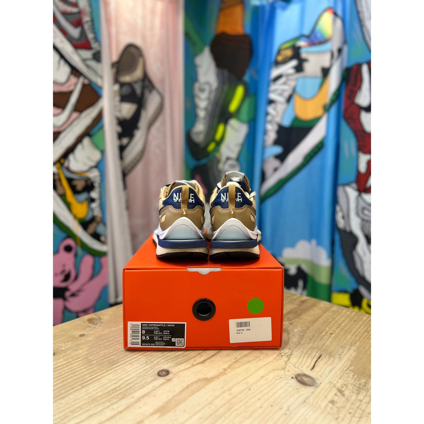 Nike Sacai Vapourwaffle Sesame UK7