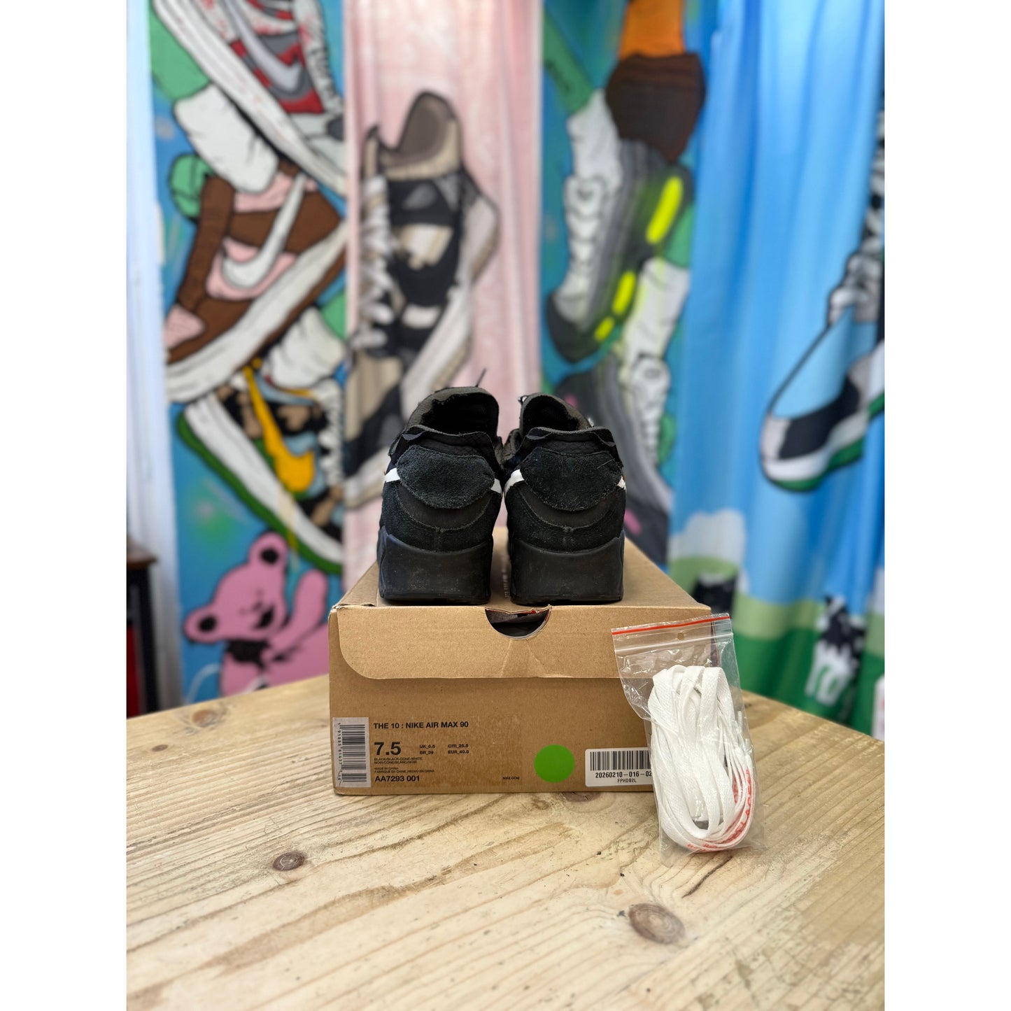 Nike Air Max 90 Off-White Black UK 6.5