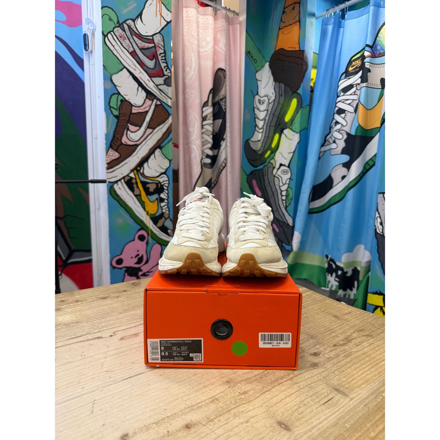 Nike Vaporwaffle Sacai Sail Gum UK 7