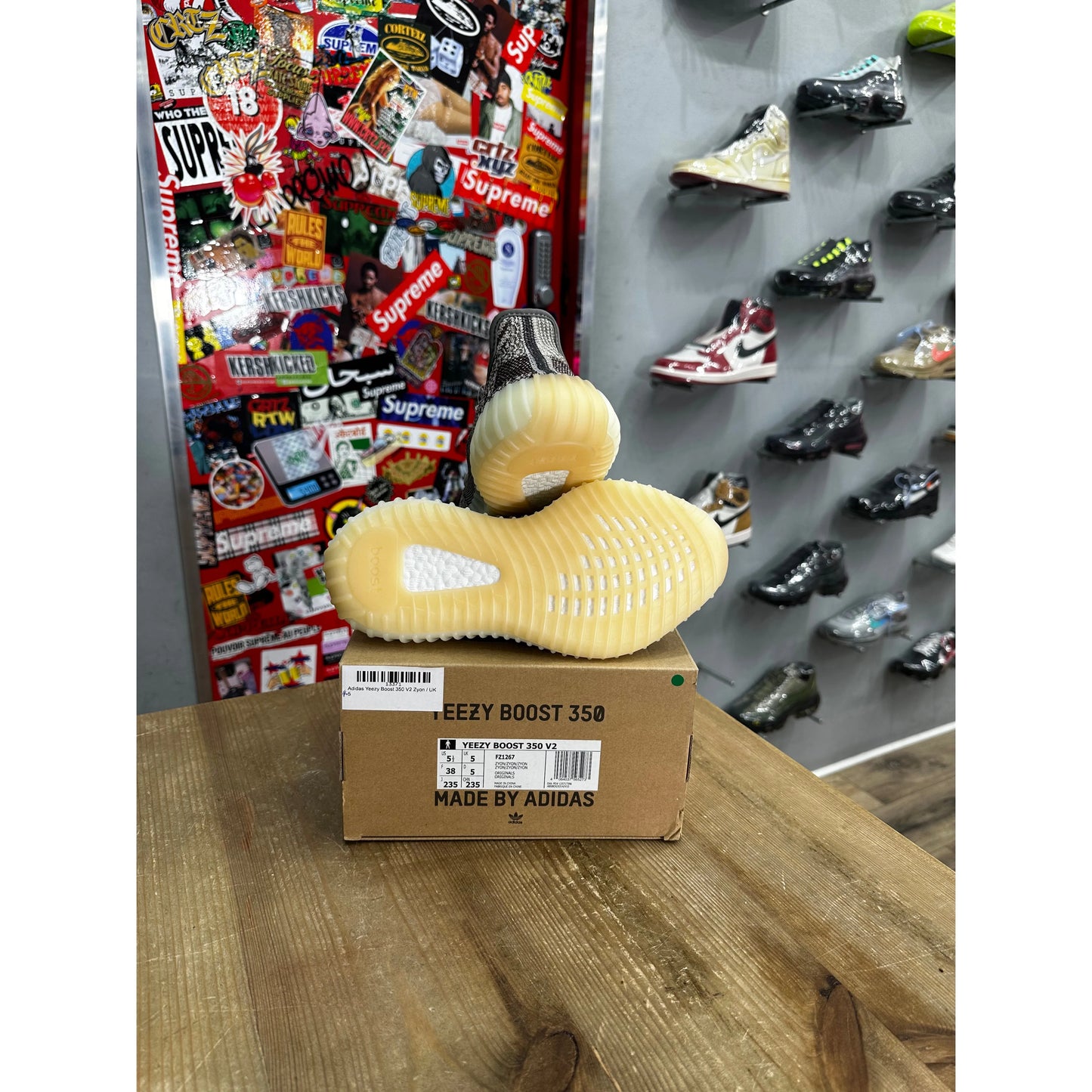 Yeezy 350 V2 Zyon UK 4.5 by Yeezy in Shoes. Available at KershKicks for £250.00. A must-have for fans of Yeezy looking to elevate their style with this Kershkicked.