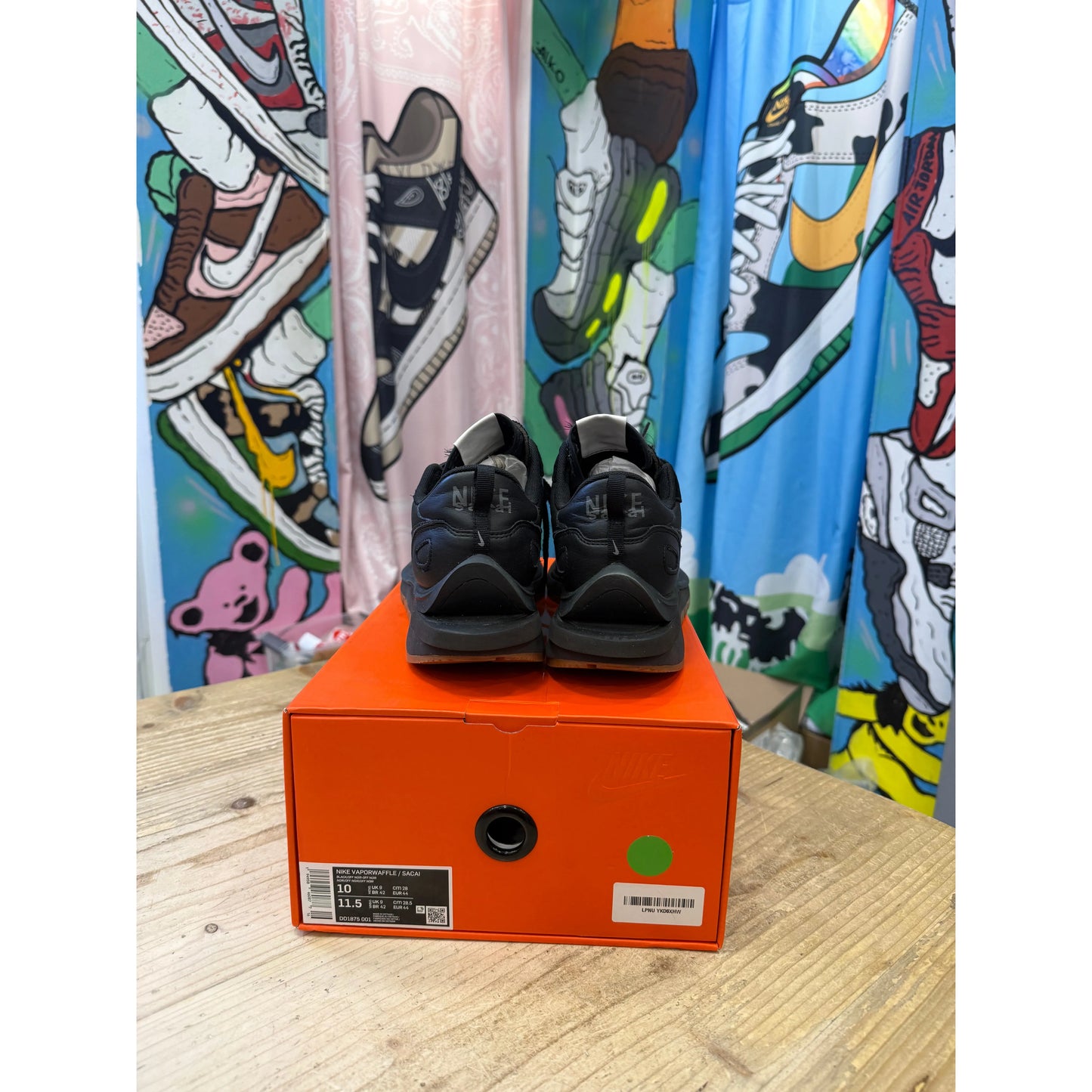 Nike Vaporwaffle sacai Black Gum UK 9