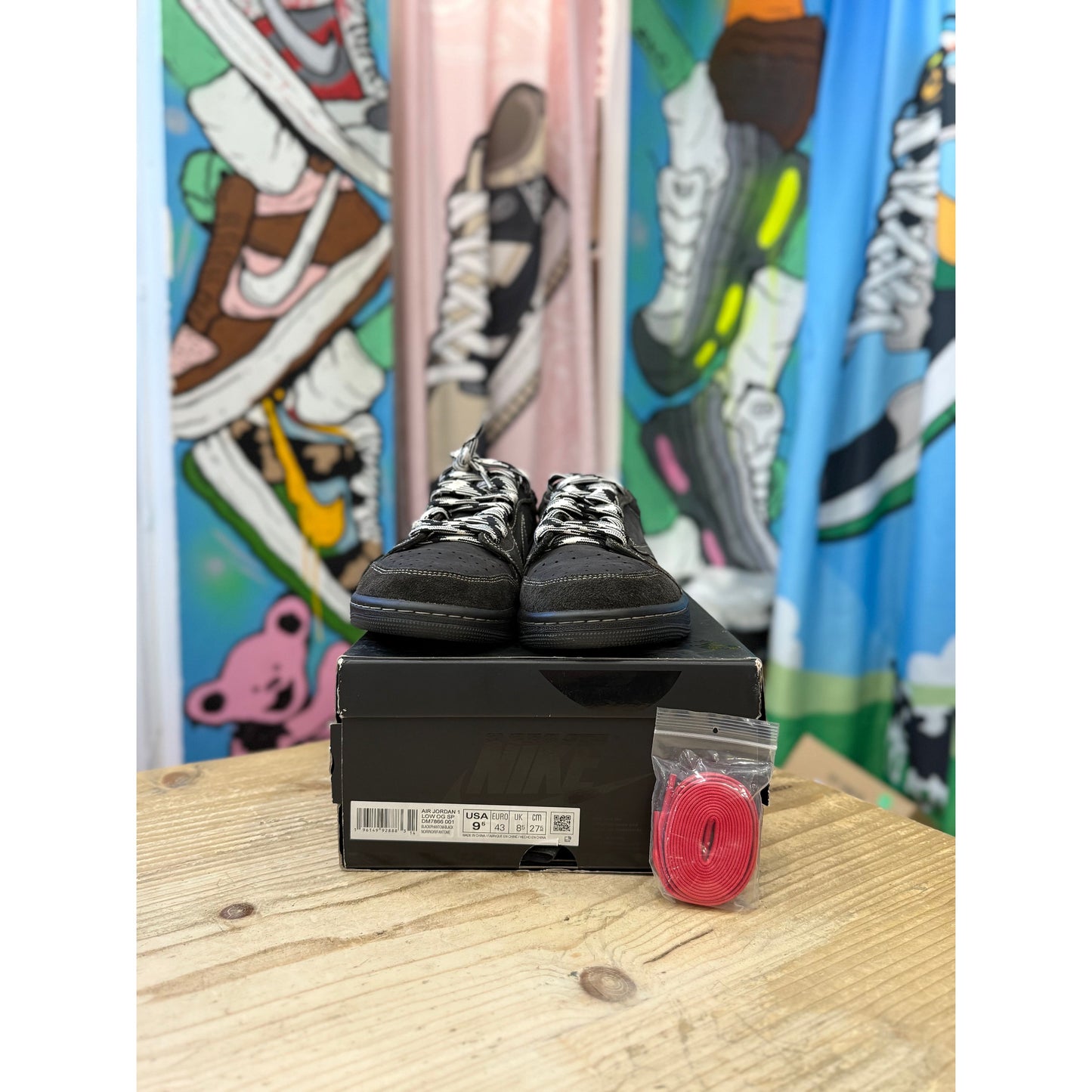 Jordan 1 Low Travis Scott Black Phantom UK8.5
