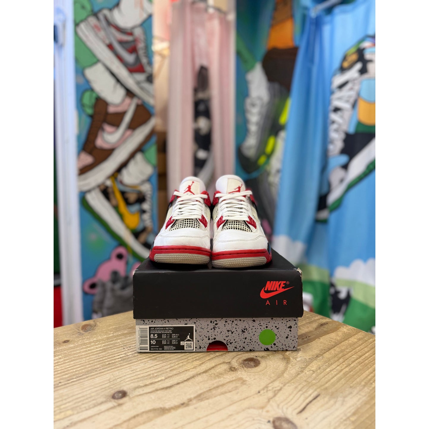 Jordan 4 Fire Red UK7.5