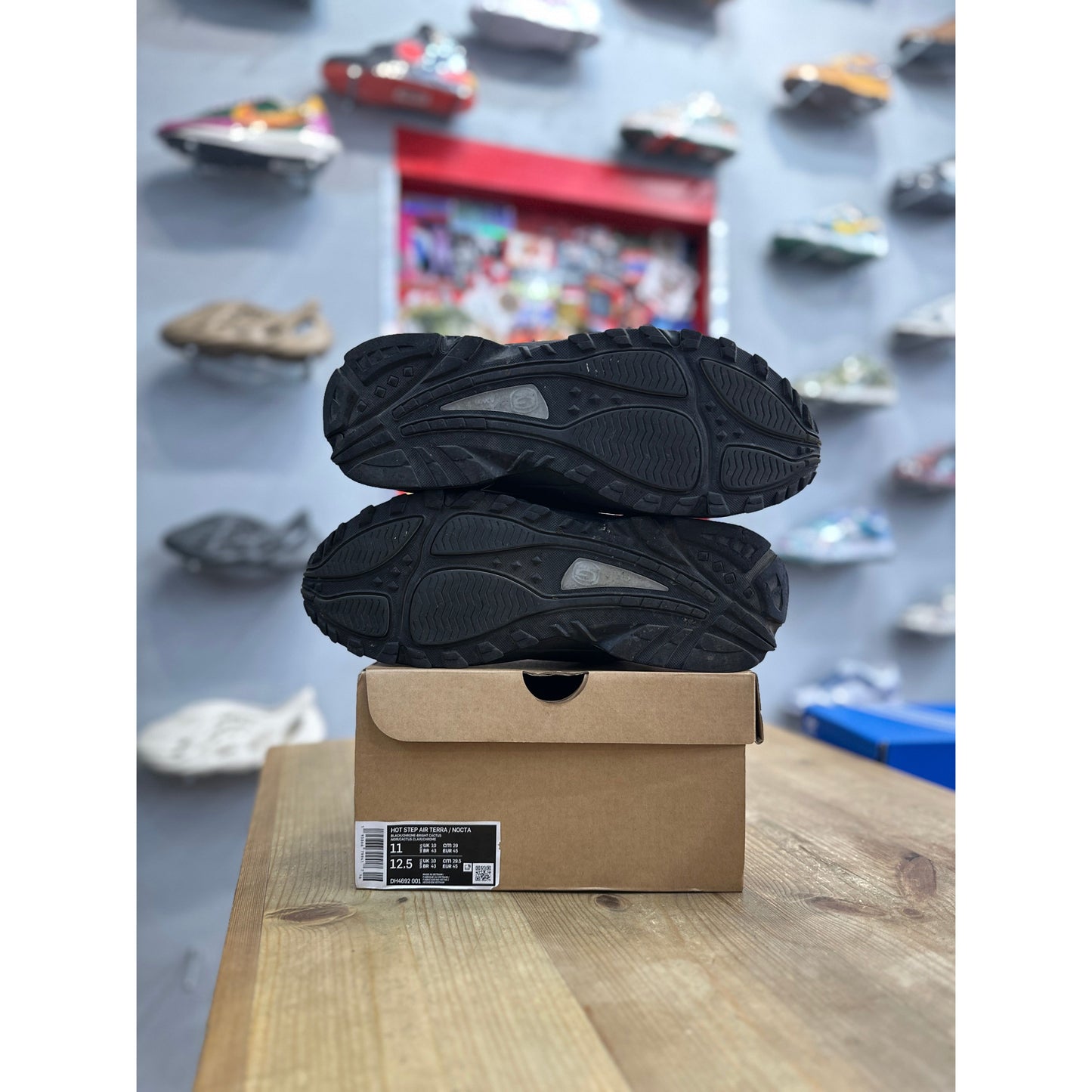 Nike Hot Step Air Terra Drake NOCTA Triple Black UK 10