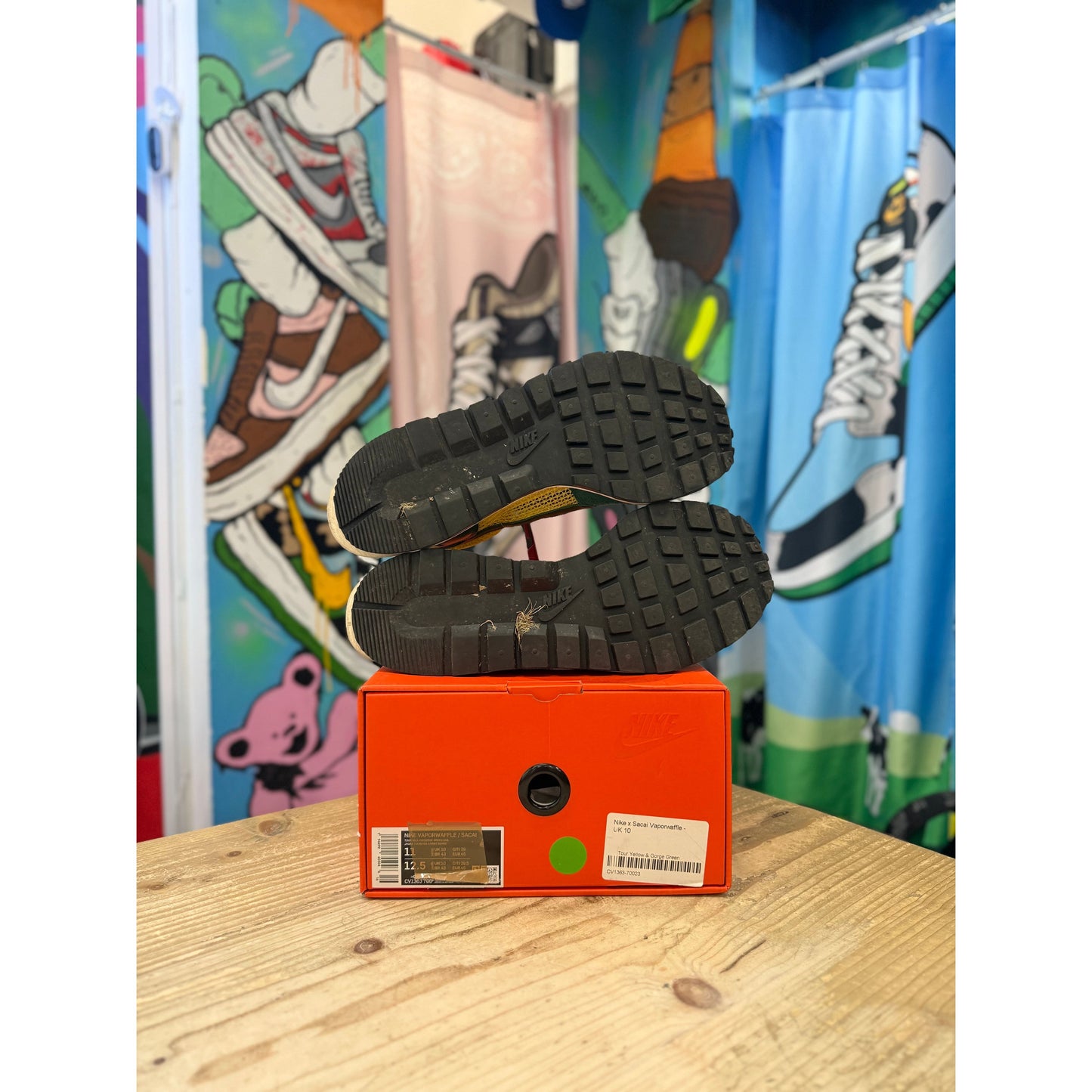 Nike Sacai Vapourwaffle Tour Yellow UK 10